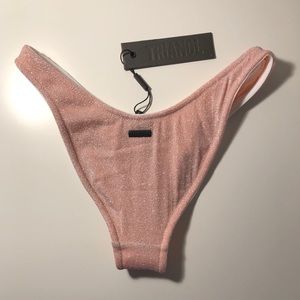 Triangl pink shiny high waisted bottoms.